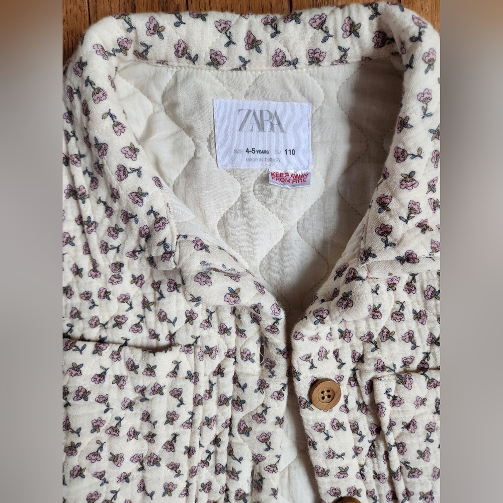 Zara Floral Patterned Quilted Jacket - Picture 2 of 3